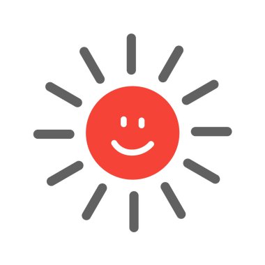 Gülümseme simgesi, vektör illüstrasyonu