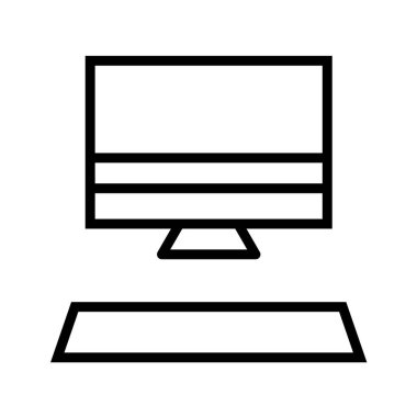 izleyici ve klavye, vektör illüstrasyon simgesi