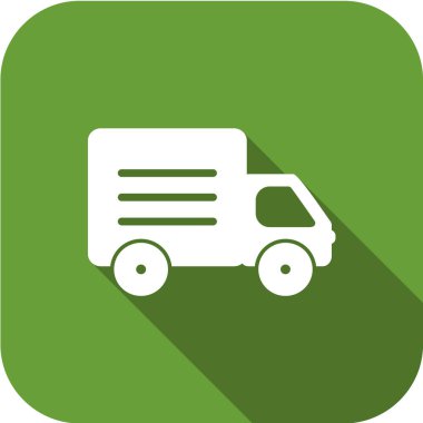 Teslimat kamyonu simgesinin vektör çizimi