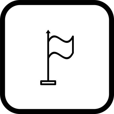  Eğilim biçimi izole edilmiş arkaplanda bayrak simgesi