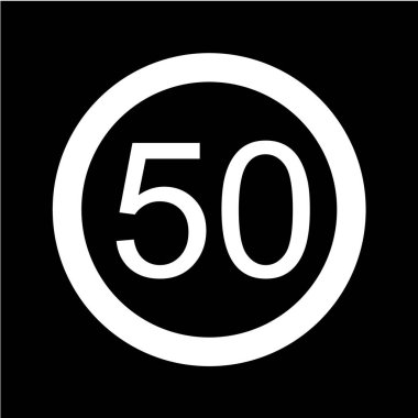 Siyah arkaplan üzerindeki bir işaretin vektör çizimi