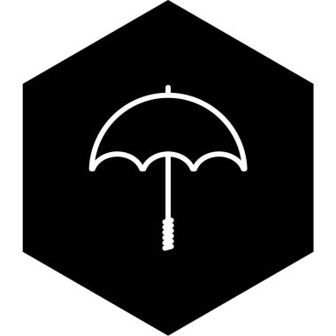 şemsiye simgesi vektör illüstrasyonu