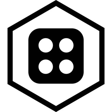 Zar Dört Simgesi Stili İzole Arkaplan