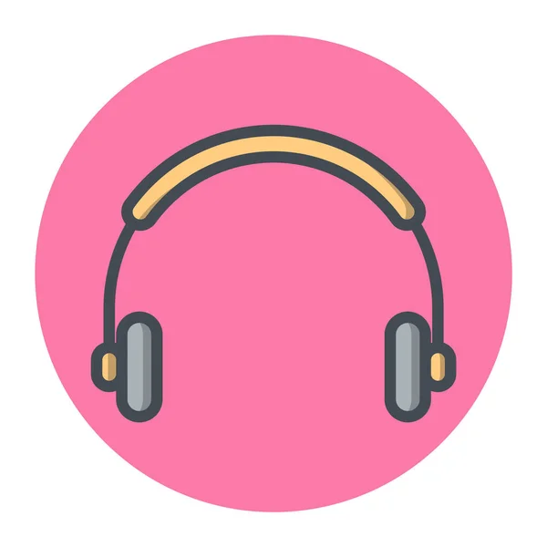 Εικονίδιο Ακουστικών Μοντέρνο Στυλ Απομονωμένο Φόντο — Διανυσματικό Αρχείο
