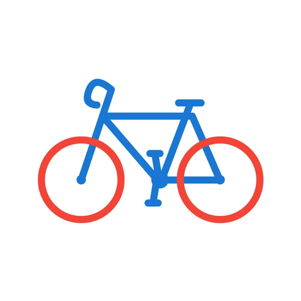 Иконка Велосипеда Плоском Стиле Выделенная Белом Фоне Векторная Иллюстрация — стоковый вектор