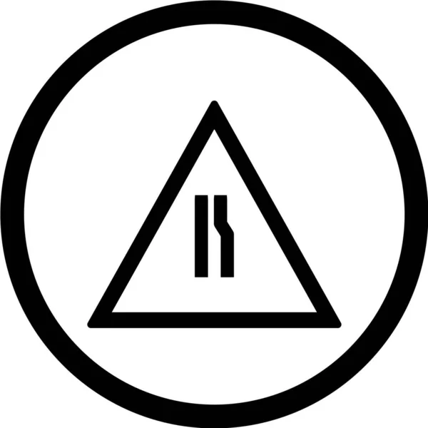 Ikona Znak Drogowy Ilustracja Wektor — Wektor stockowy