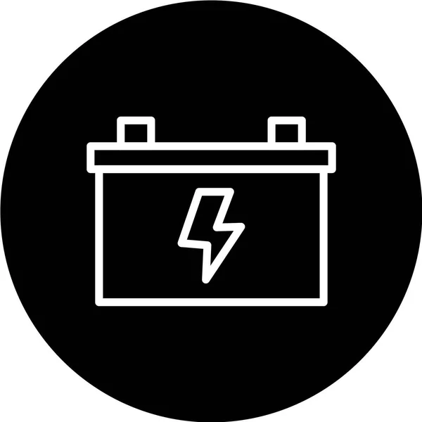 Batterij Opladen Pictogram Vlakke Vectorillustratie — Stockvector