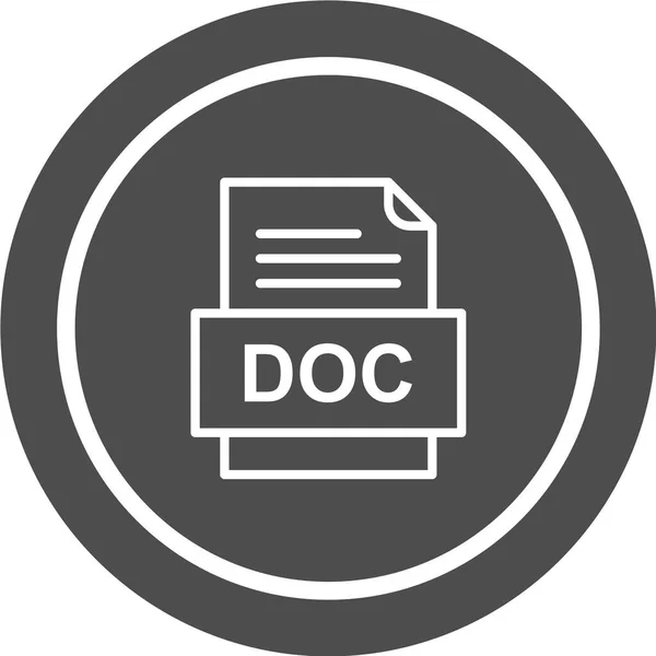 Dateiformat Icon Vektor Illustration — Stockvektor