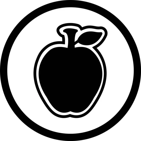 Apple Icon Icon Trendigen Stil Isolierten Hintergrund — Stockvektor