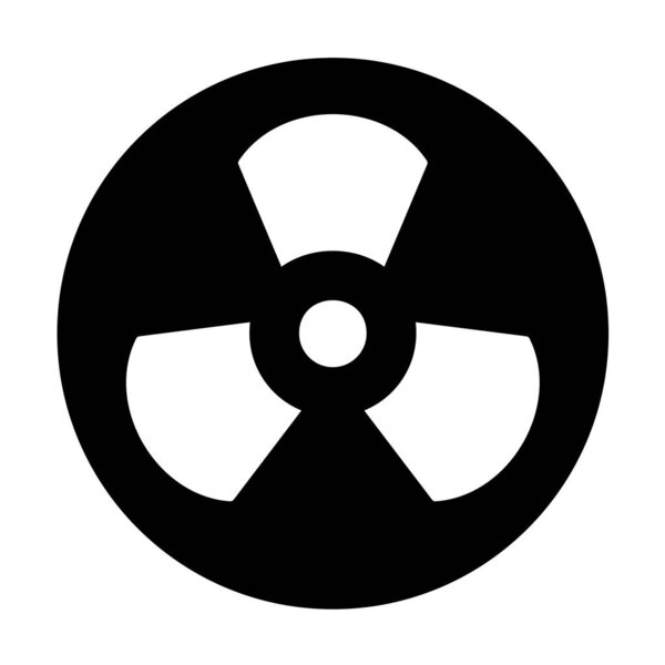 vector illustration of radioactive icon