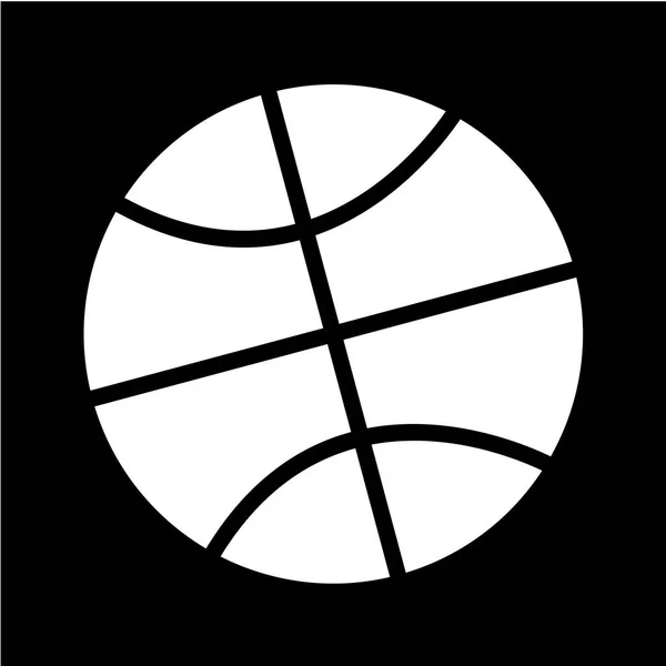 Baloncesto Bola Icono Vector Ilustración — Archivo Imágenes Vectoriales