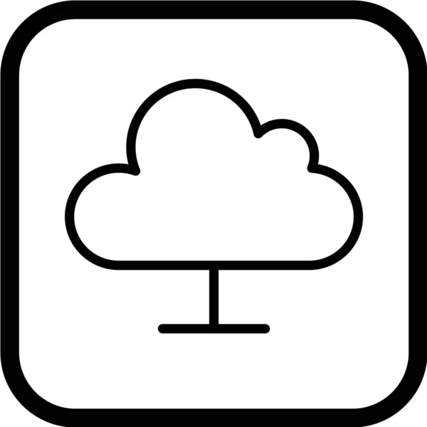 Icono Nube Ilustración Vectorial — Vector de stock