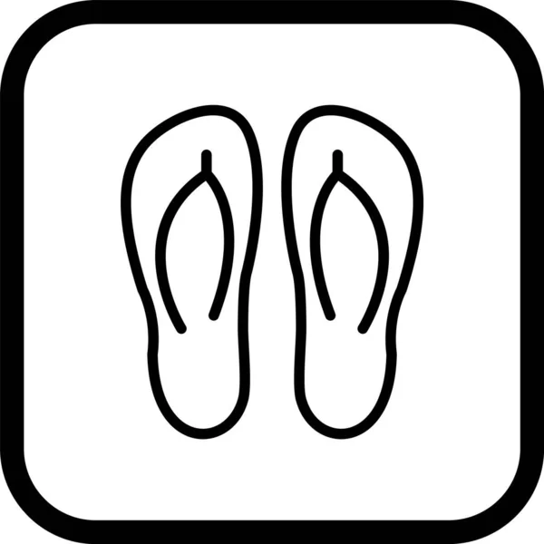 Slippers Icon趋势风格隔离背景 — 图库矢量图片