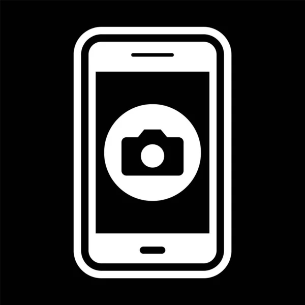 Kamera Mobile Application Icon Trendigen Stil Isolierten Hintergrund — Stockvektor