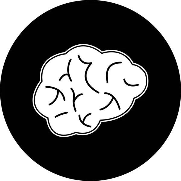 Icono Del Cerebro Estilo Moda Aislado Fondo — Vector de stock