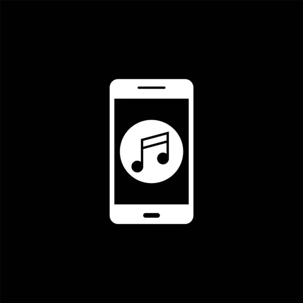 Music Mobile Application Icon Trendigen Stil Isolierten Hintergrund — Stockvektor