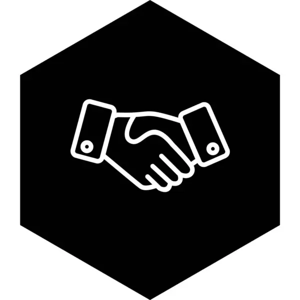 Handshake Icon Trendy Style Isolated Background — Stock Vector