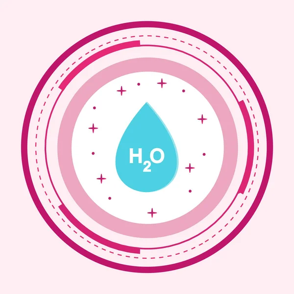 H2O Ikone Trendigen Stil Isolierter Hintergrund — Stockvektor