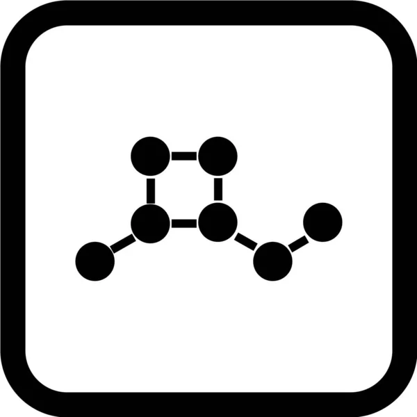 Molecule Network Structure Icon Vector — Stock Vector
