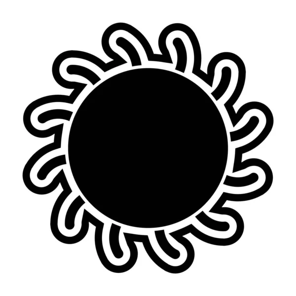 Icono Del Sol Estilo Moda Fondo Aislado — Vector de stock