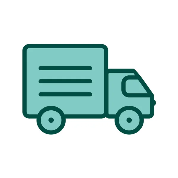 Levering Vrachtwagen Pictogram Vector Illustratie — Stockvector