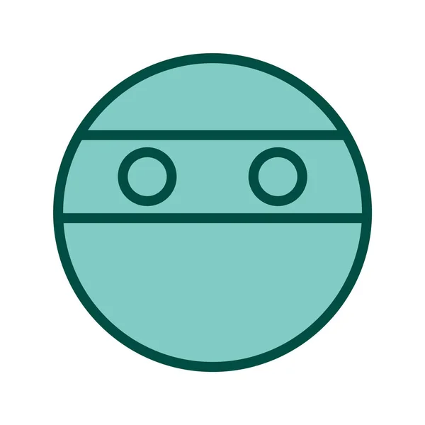 Ninja Emoji Simgesi Moda Tarzı Zole Arkaplan — Stok Vektör