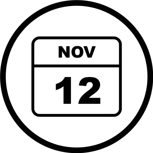 Calendrier Avec Date Novembre — Image vectorielle