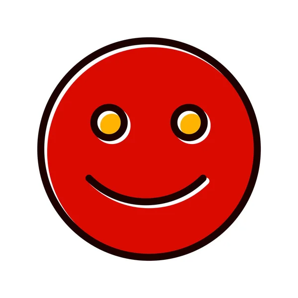 Happy Emoticon Icon Trendy Style Απομονωμένο Φόντο — Διανυσματικό Αρχείο