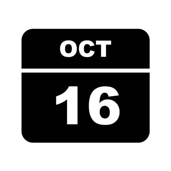 Calendrier Avec Date Octobre — Image vectorielle