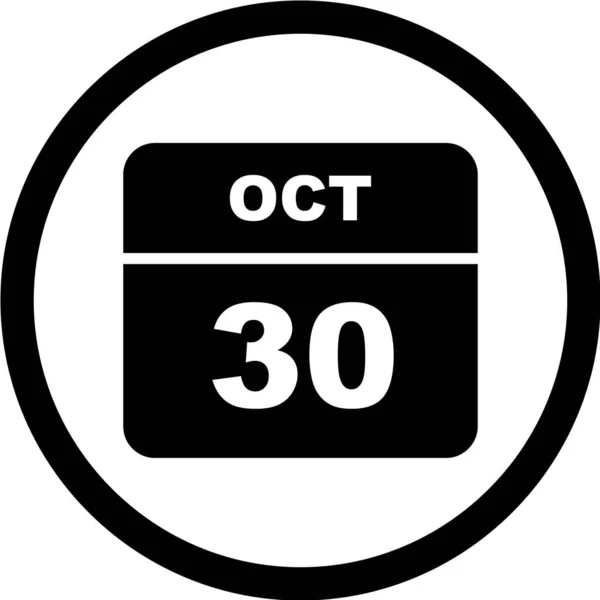 Calendario Con Data Ottobre — Vettoriale Stock