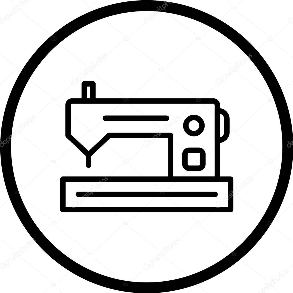 sewing machine icon. vector illustration