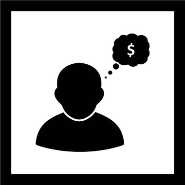 İş adamı simgesi illüstrasyonu izole vektör işareti