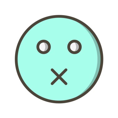 Moda Biçimli Emoji Simgesi İzole Arkaplan 