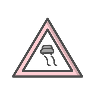 Yol simgesi, vektör illüstrasyonu