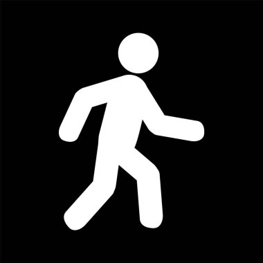 Moda Biçimli Yürüyen Simge İzole Arkaplan