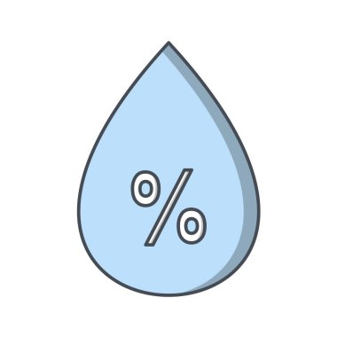 Mavi bir su damlası simgesinin vektör çizimi