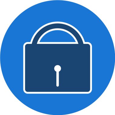 Bir kilit simgesinin vektör illüstrasyonu