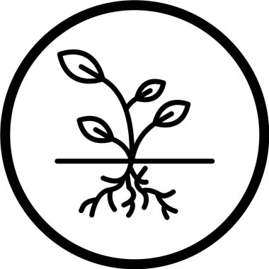 bitki ağ ikonu vektör illüstrasyonu 