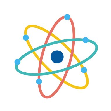 atom simgesi vektör illüstrasyonu
