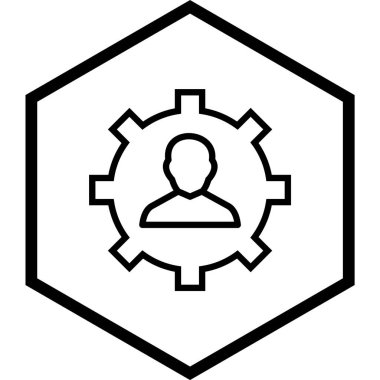 Moda Biçimli İzole Arkaplan Yönetimi Simgesi 