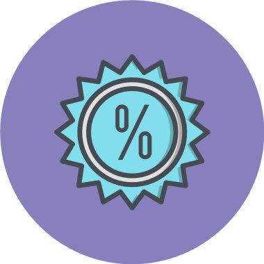 indirimli düz vektör simgesi