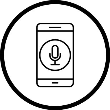 Modern telefon simgesinin vektör illüstrasyonu 