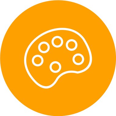 Modern turuncu daire simgesinin vektör illüstrasyonu