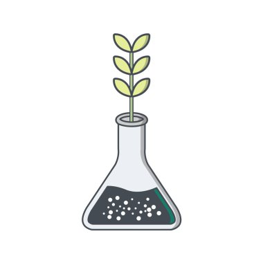 Laboratuvar matarası ikonu. vektör illüstrasyonu