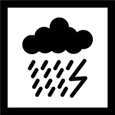 Bulut vektör simgesi. Yağmur işareti. hava sembolü