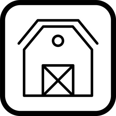 Moda Biçimli Ahır Simgesi İzole Arkaplan