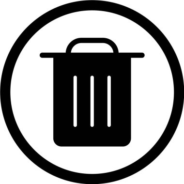 Çöp kutusu vektör simgesi