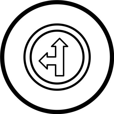 Yol simgesi, vektör illüstrasyonu