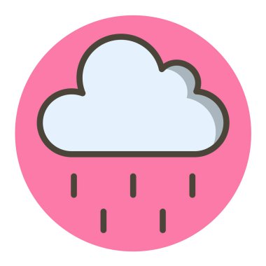 bulut düz vektör simgesi