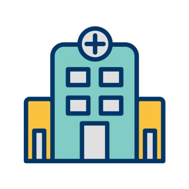 tıbbi düz simge, vektör iilüstrasyonu